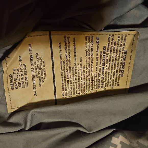 field jacket Mens large regular Army issue. - Picture 2 of 8